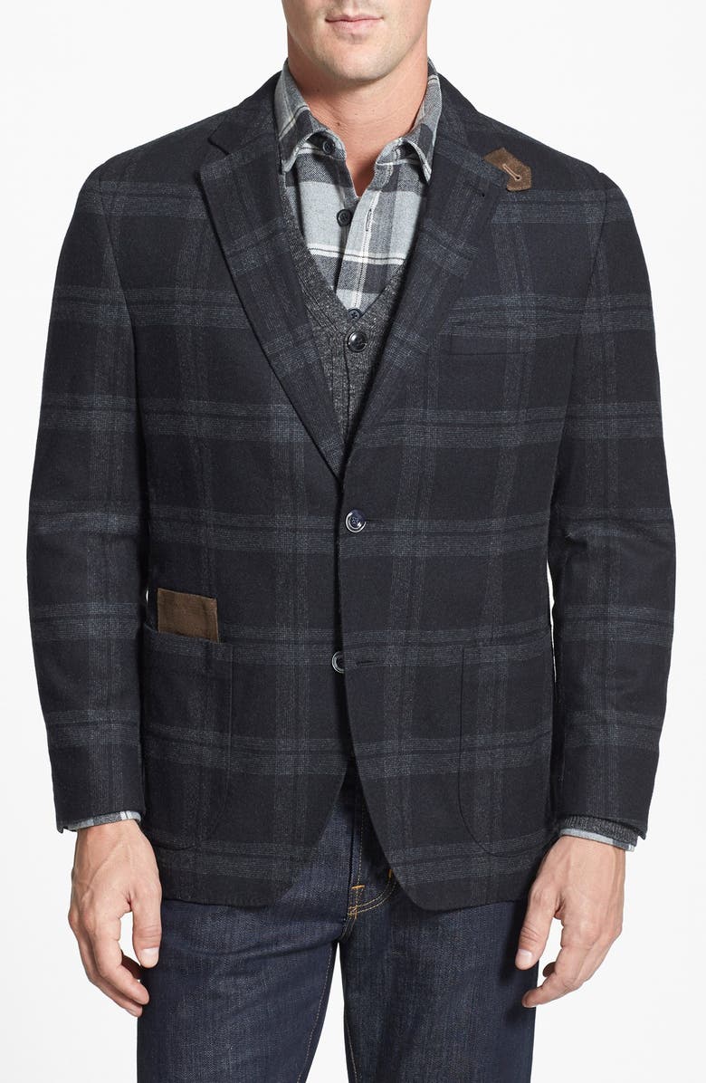 Kroon 'The Edge' Classic Fit Plaid Blazer, Main, color, 