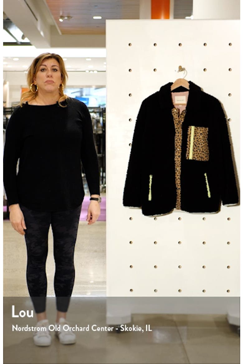 Leopard Trim Fleece Jacket video