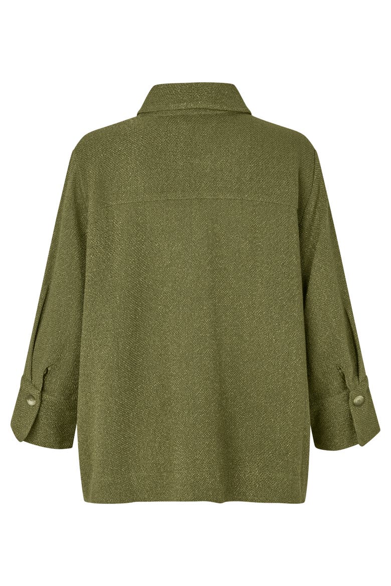 Button-Down Shacket, Alternate, color, Olivine