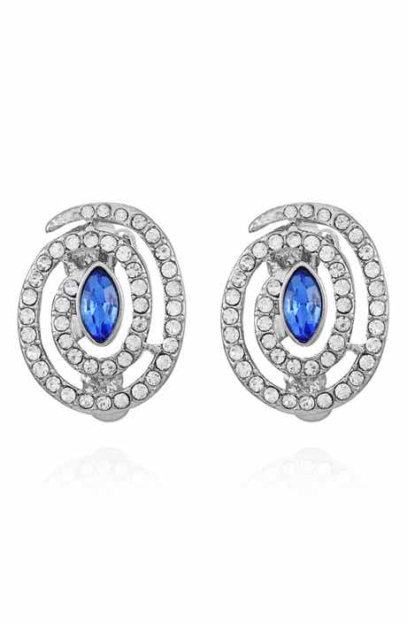 Concave Crystal Stud Earrings