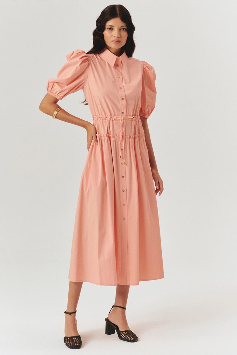Kamryn Midi Dress, Alternate, color, SALMON