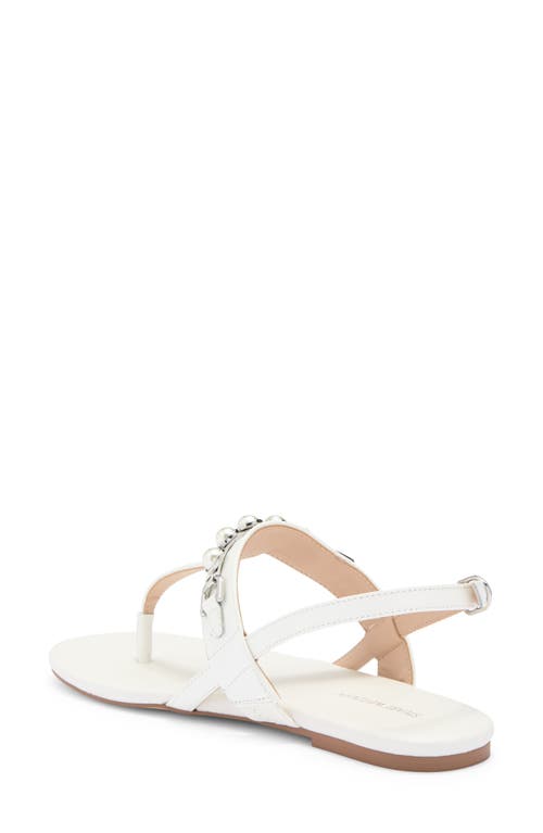 Stuart Weitzman Pearla T-strap Slingback Sandal In White