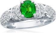 SOUZANA by Suzy Levian 18K Gold Tsavorite Garnet & Diamond Ring