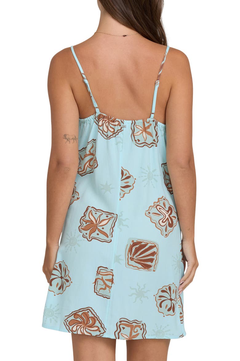 Tidal Crush Printed Minidress, Alternate, color, CLEARWATER