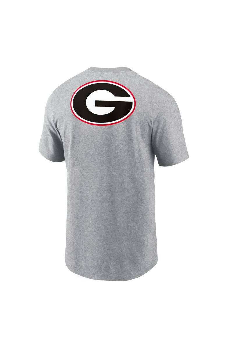 Nike Men's Nike Heather Gray Georgia Bulldogs Campus 2-Hit Primary Mascot T-Shirt, Alternate, color, Heather Gray