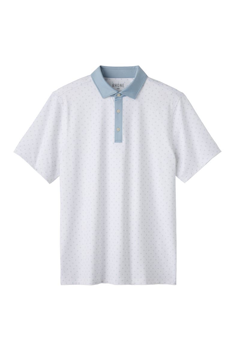 Drive Time Performance Polo, Alternate, color, ARCTIC BLUE FOULARD