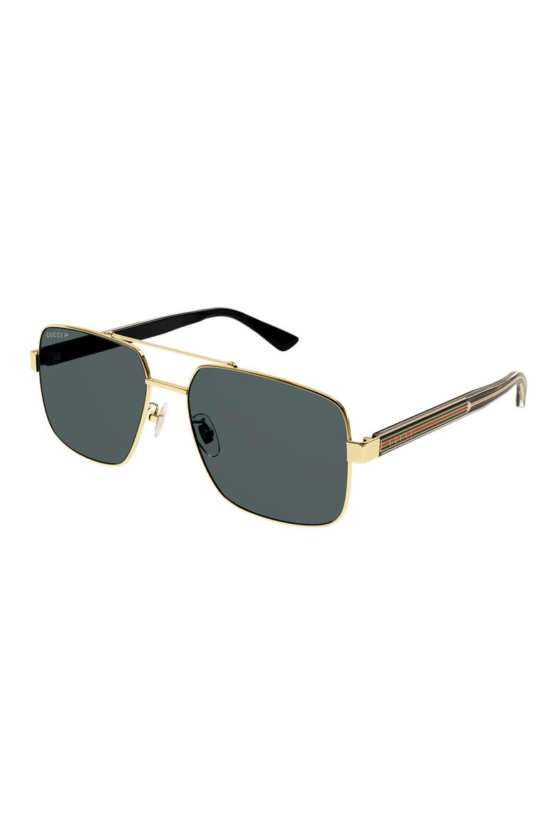 Polarized Aviator Sunglasses, Alternate, color, GOLD
