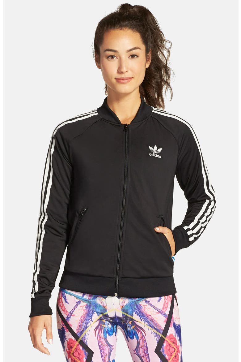 Originals 'Superstar' 3-Stripes Track Jacket, Alternate, color, BLACK