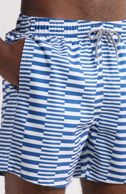Boardies Stripe Swim Trunks In Blue