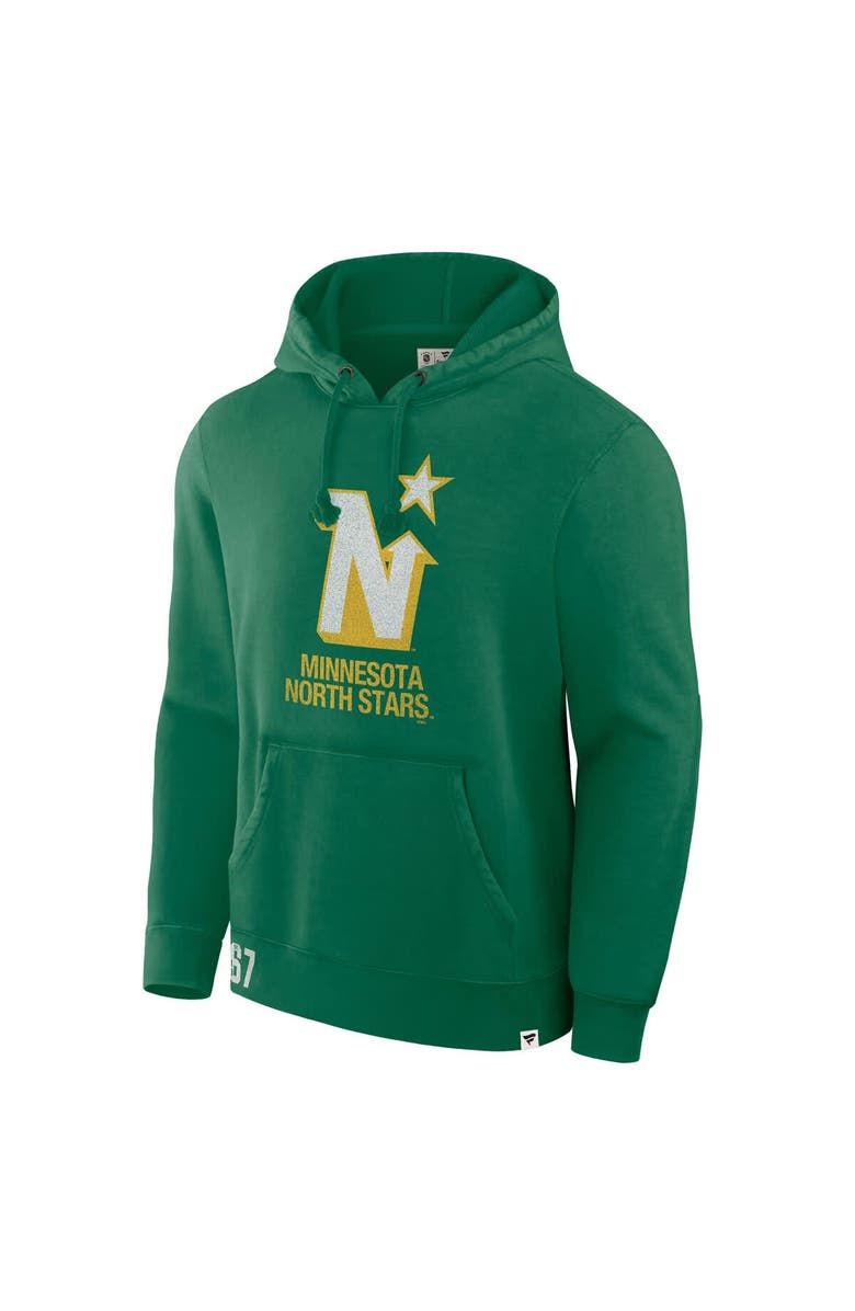 FANATICS Men's Fanatics Kelly Green Minnesota North Stars Decades Collection Tradition Fleece Pullover Hoodie, Alternate, color, Kelly Green