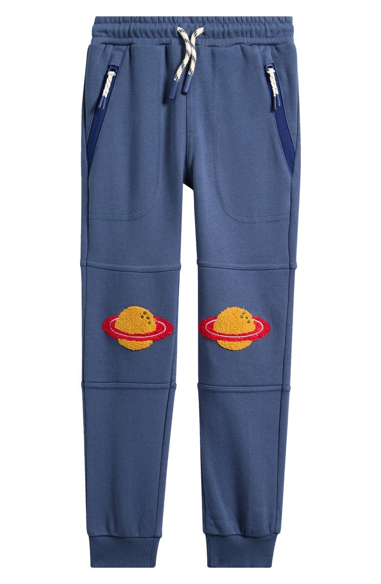 Mini Boden Kids' Warrior Knee Joggers, Main, color, Vintage Indigo Space