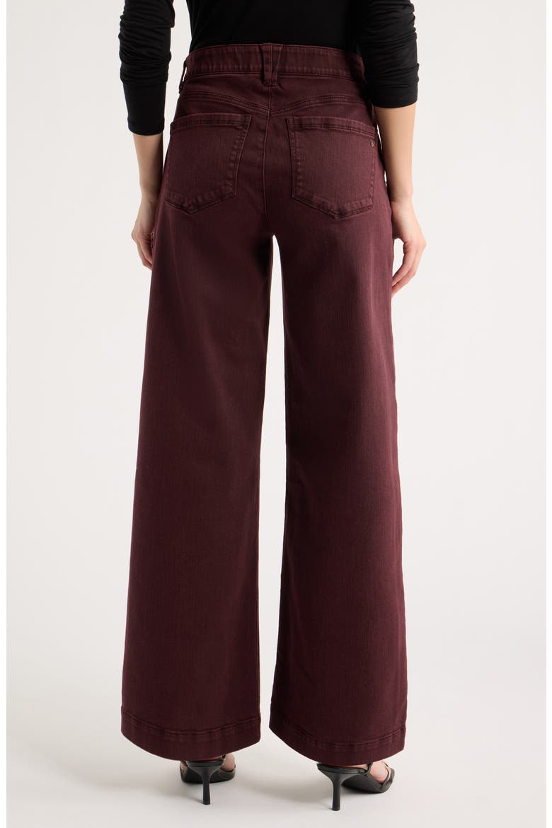 Sam High Waist Wide Leg Jeans, Alternate, color, WASHED OXBLOOD
