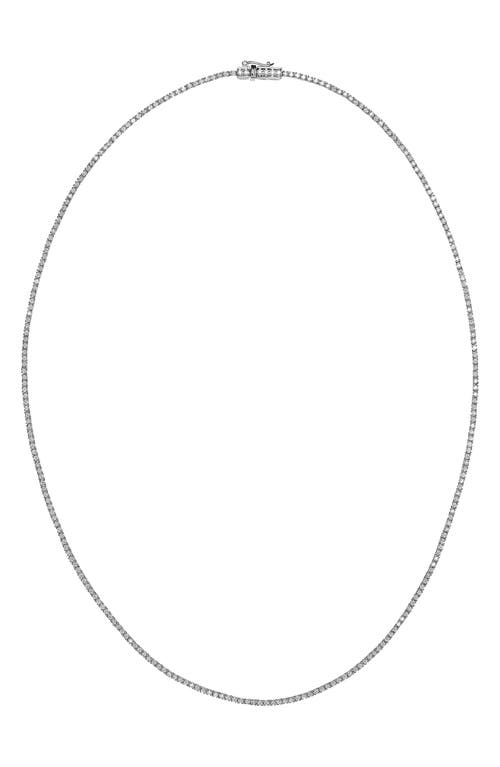 Lana 14k Gold Skinny Diamond Tennis Necklace In Metallic