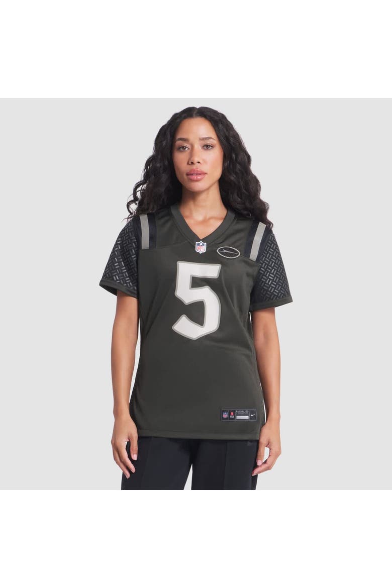 Women's Nike Garrett Wilson Gotham Green New York Jets 2025 Rivalries Collection Game Jersey, Alternate, color, Green