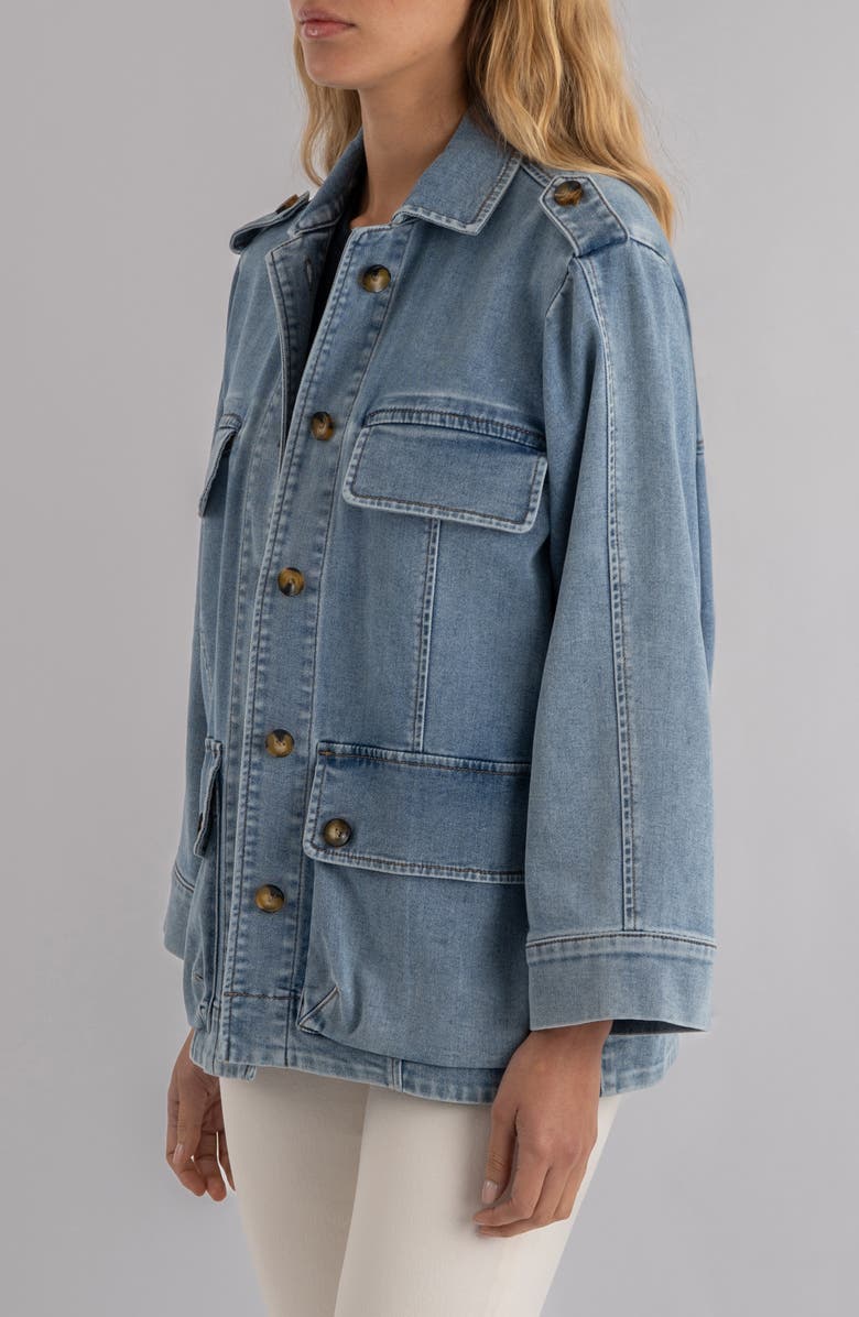 KUT from the Kloth Callista Oversize Denim Jacket, Alternate, color, Constructed