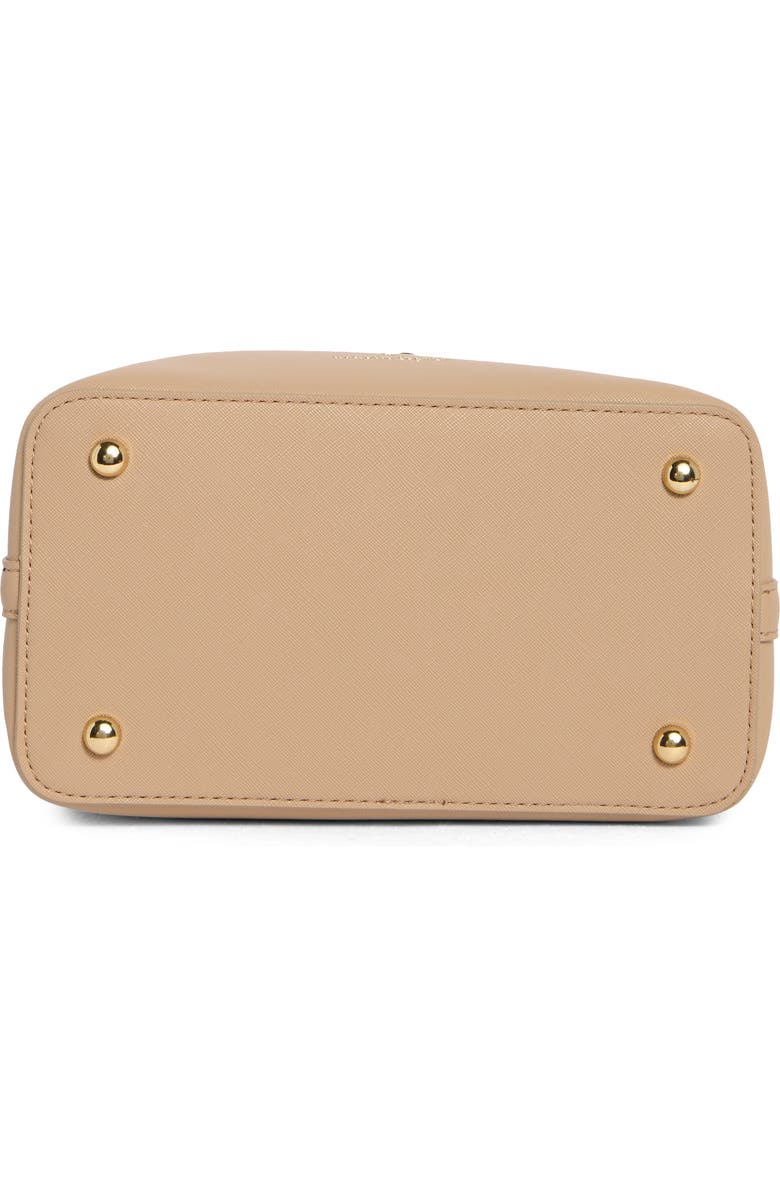 Nanette Lepore Kamilah Front Tie Bucket Bag, Alternate, color, Warm Taupe - Cameo Rose