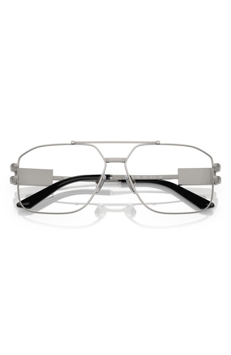 Versace 59mm Pilot Optical Glasses, Alternate, color, Gunmetal