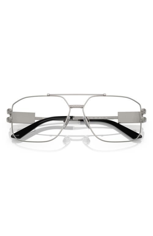 Versace 59mm Pilot Optical Glasses In Gunmetal