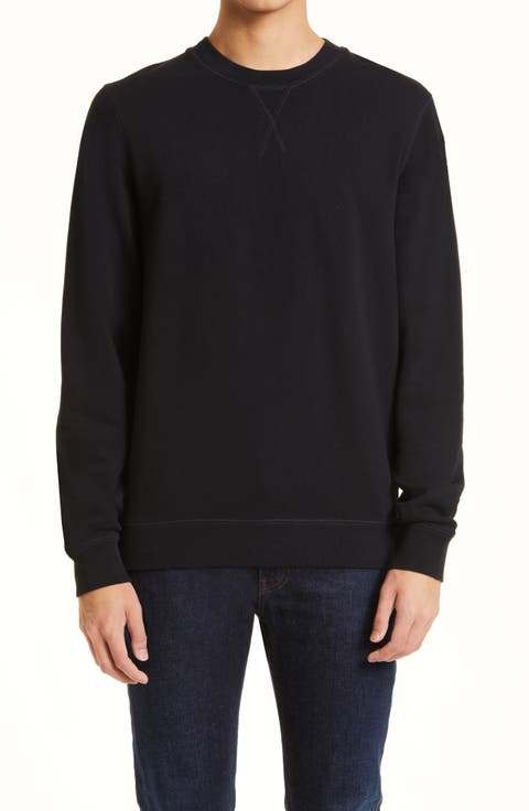 トップス Crewneck Sweat Shirts - black Crewneck Sweatshirts for Men Solid Casual Long Sleeve Drop