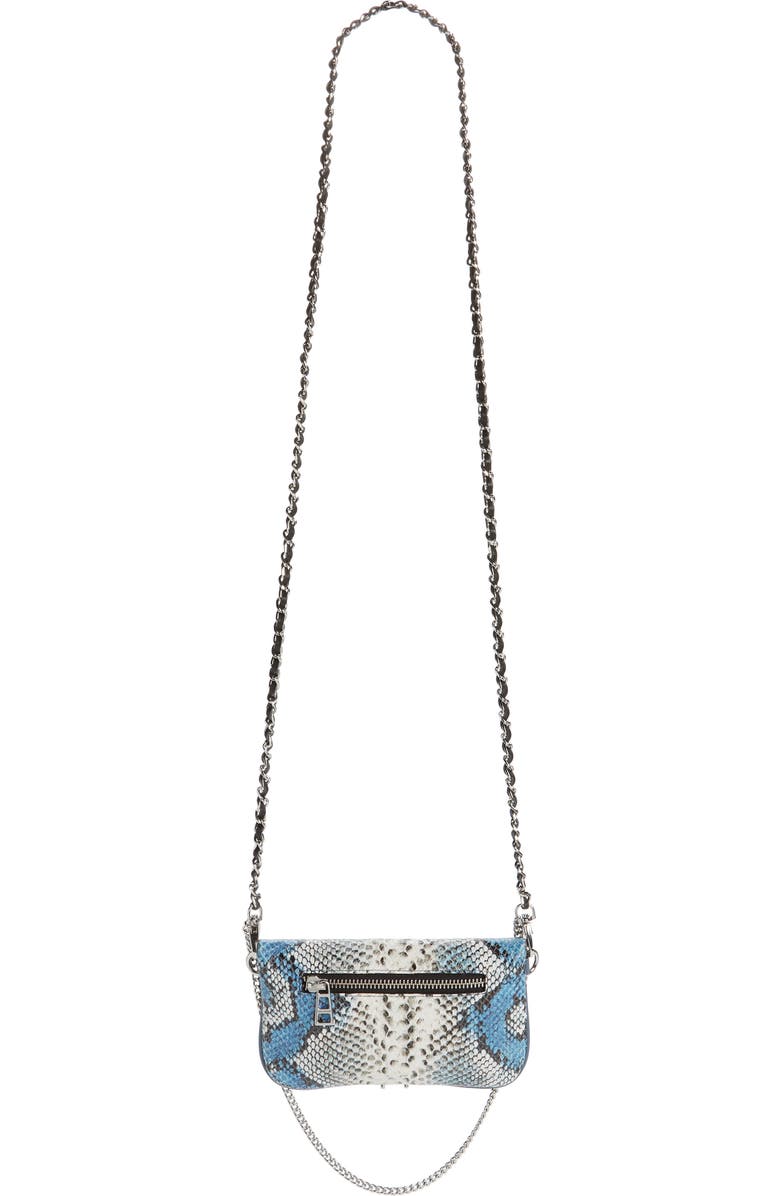 Zadig & Voltaire Nano Rock Snake Embossed Leather Crossbody Bag, Alternate, color,
