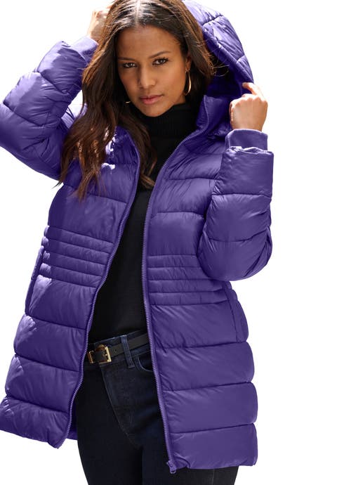 Plus Size Longer Lightweight Quilted Jacket (plus)