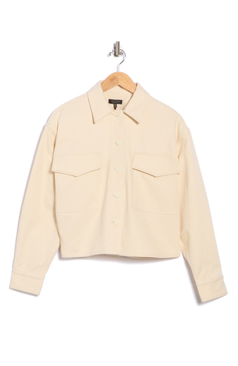 rag & bone Ramona Shirt Jacket, Alternate, color, Ecru