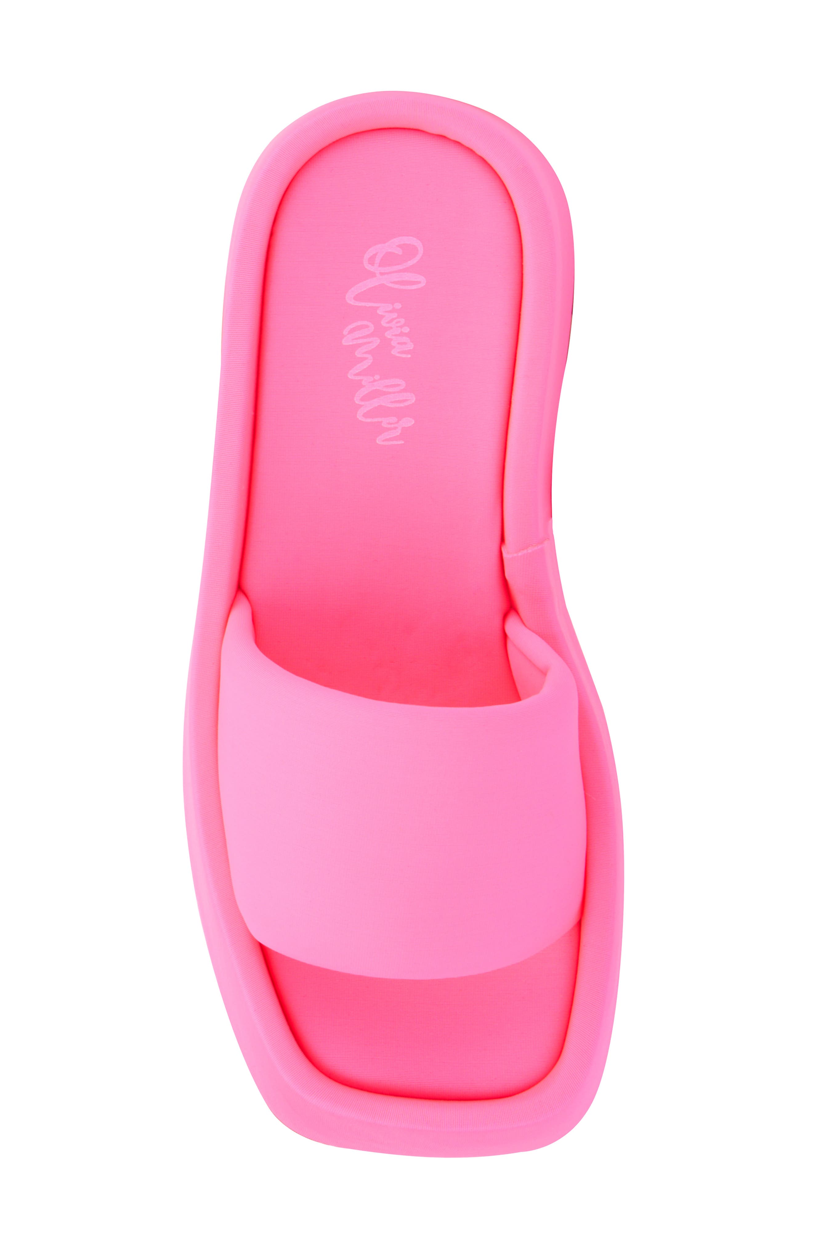 Uproar Platform Slide Sandal, Alternate, color, NEON PINK