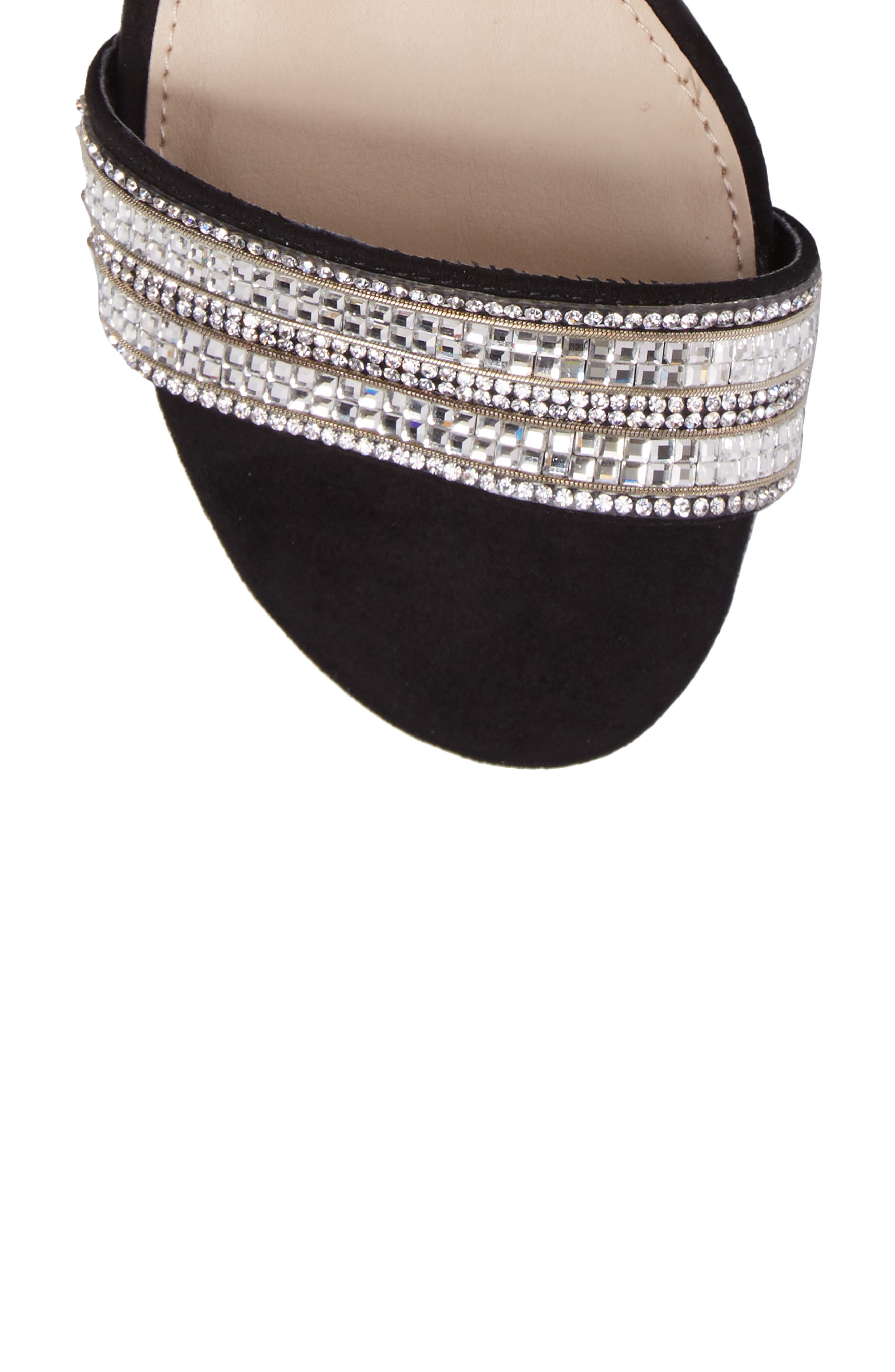 Nina Elenora Sandal, Alternate, color, Black Suede