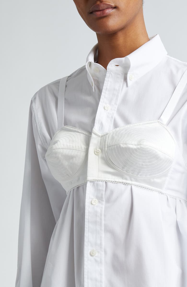 Vaquera Bra Cotton Button-Down Shirt, Alternate, color, 