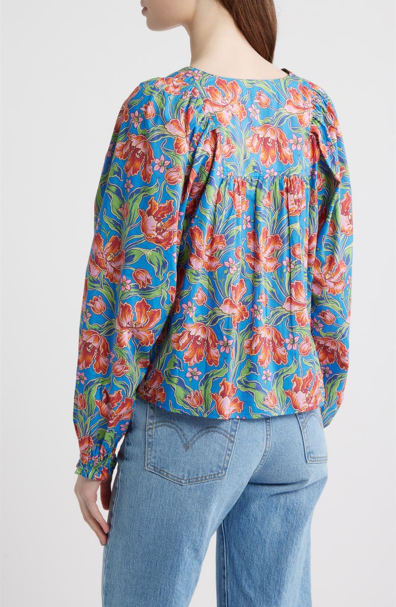 LOVE THE LABEL Junie Floral Print Shirt, Alternate, color, Archive Tulip Liberty Print
