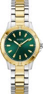 GUESS Crystal Bezel Bracelet Watch, 35mm
