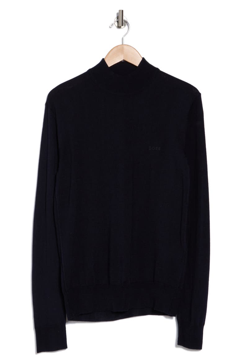 Amac Wool Blend Mock Neck Sweater, Alternate, color, DARK BLUE