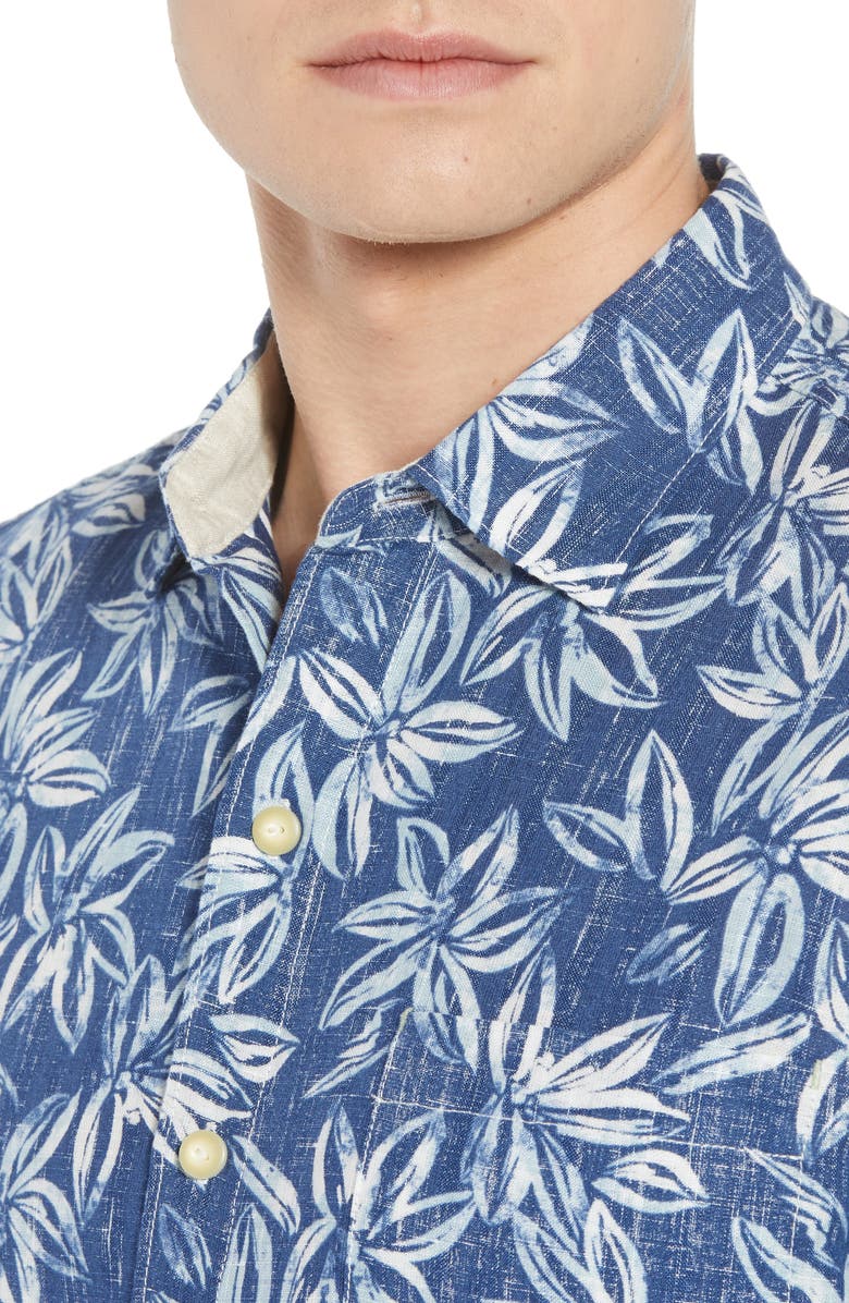 Tommy Bahama Lino Flora Linen Blend Sport Shirt, Alternate, color,