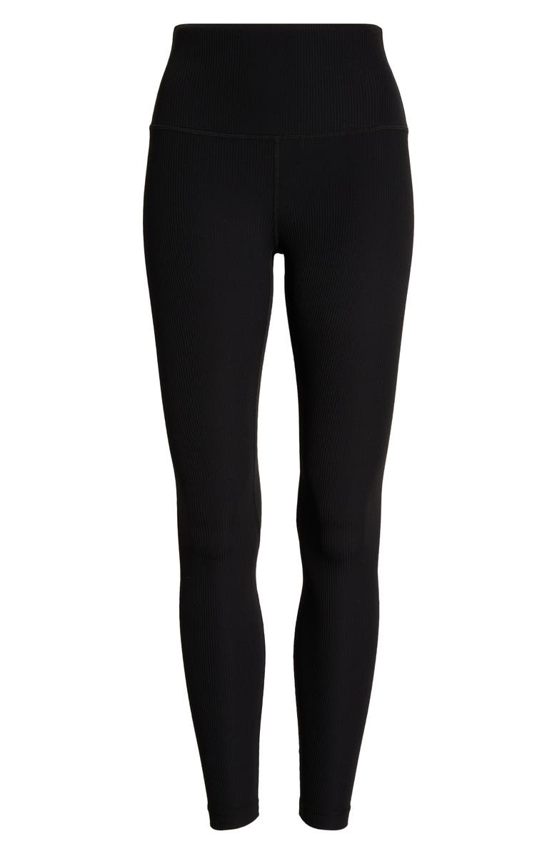MPG Ribbed Leggings, Alternate, color, Black
