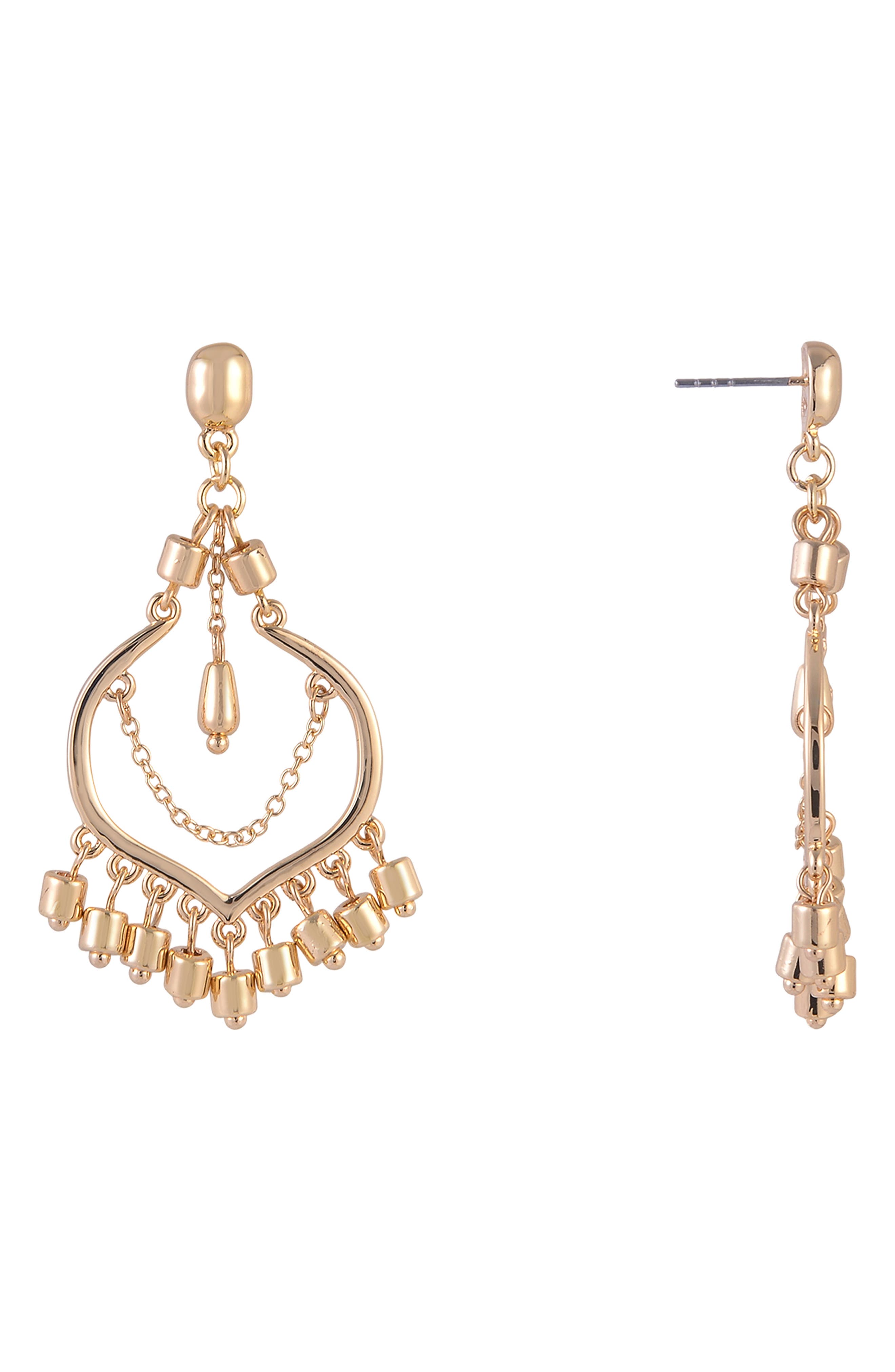 Rachel Roy Chain Drop Earrings