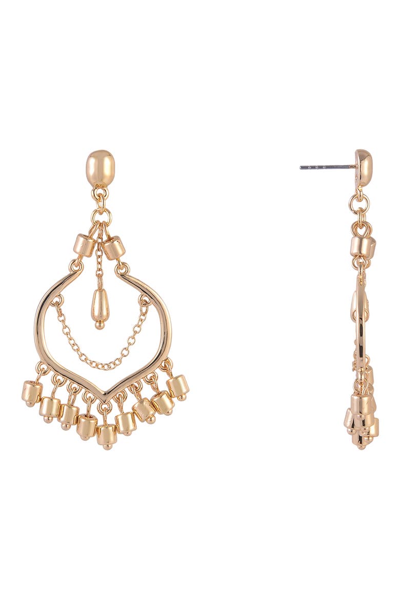 Chain Drop Earrings, Main, color, GOLD