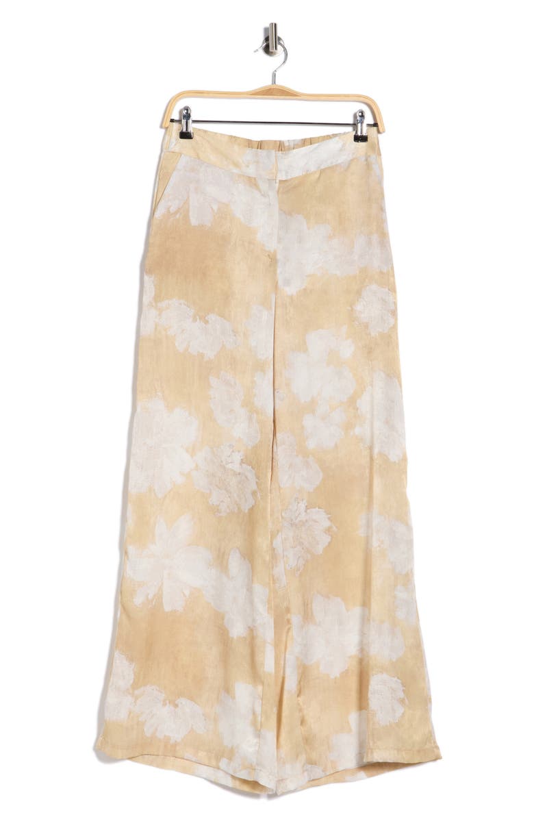 JASON WU Wide Leg Pants, Main, color, Gold/ White Floral Print