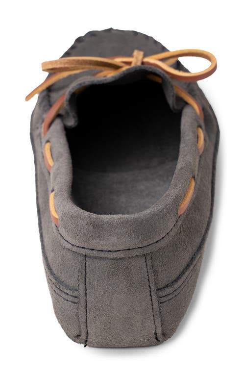Minnetonka Double Bottom Softsole Slipper In Gray