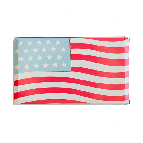 4th of July American Flag Dinner Plates