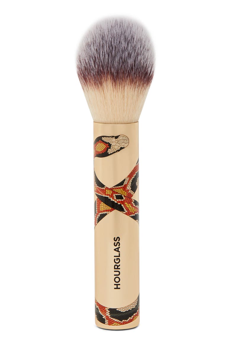 Veil Snake Print Travel Size Powder Brush, Main, color, NO COLOR