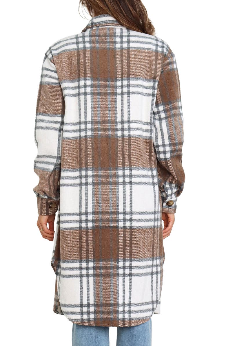 Petal & Pup Dion Plaid Longline Shacket, Alternate, color,