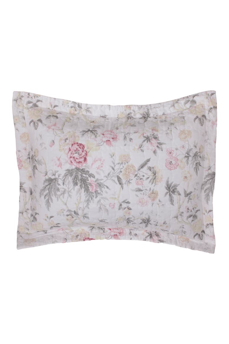 Breezy Floral Twin Quilt & Sham Set, Alternate, color, PINK GREY