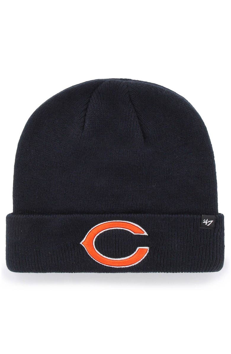 '47 Men's '47 Navy Chicago Bears Primary Basic Cuffed Knit Hat, Main, color, 
