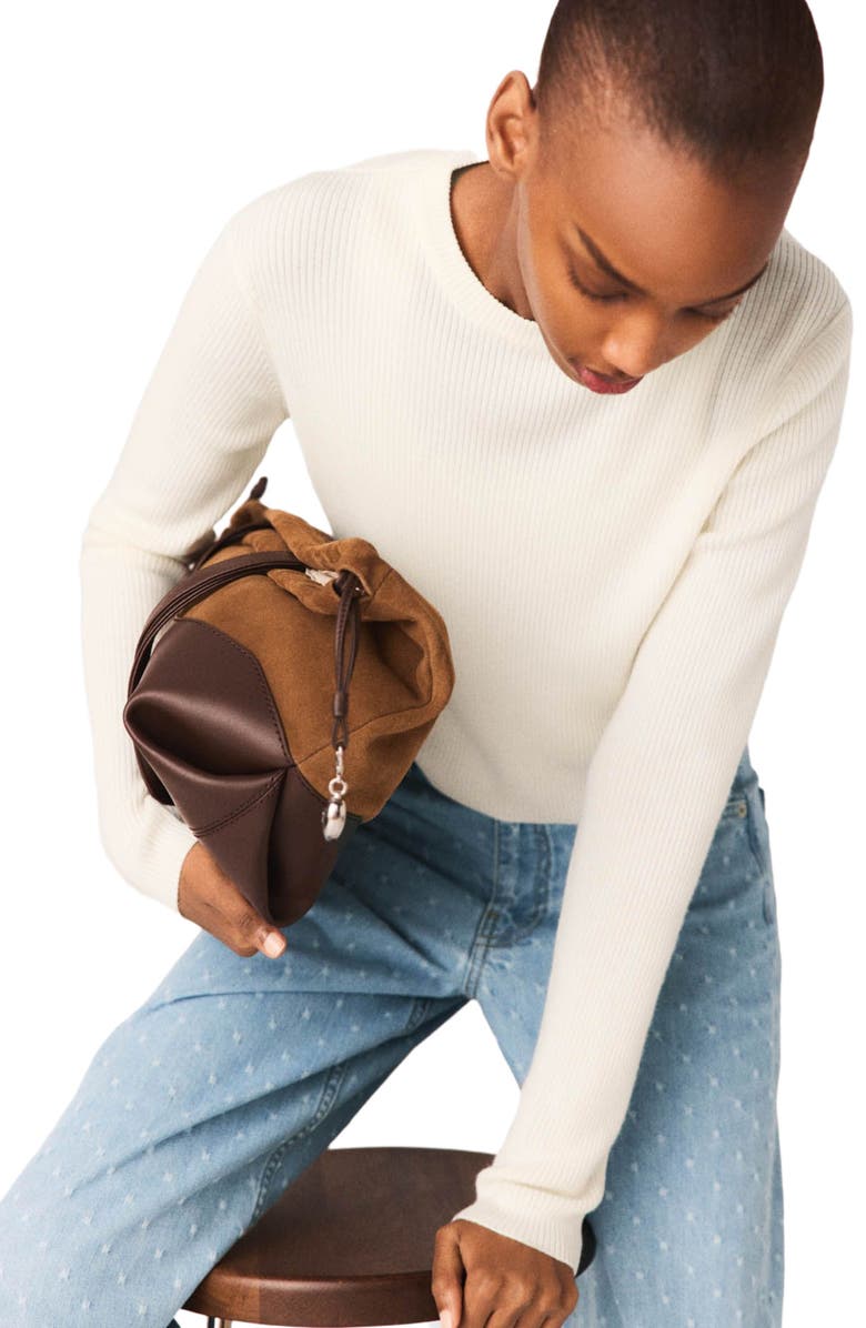 maje Sweater with jewelled buttons, Alternate, color, Ecru