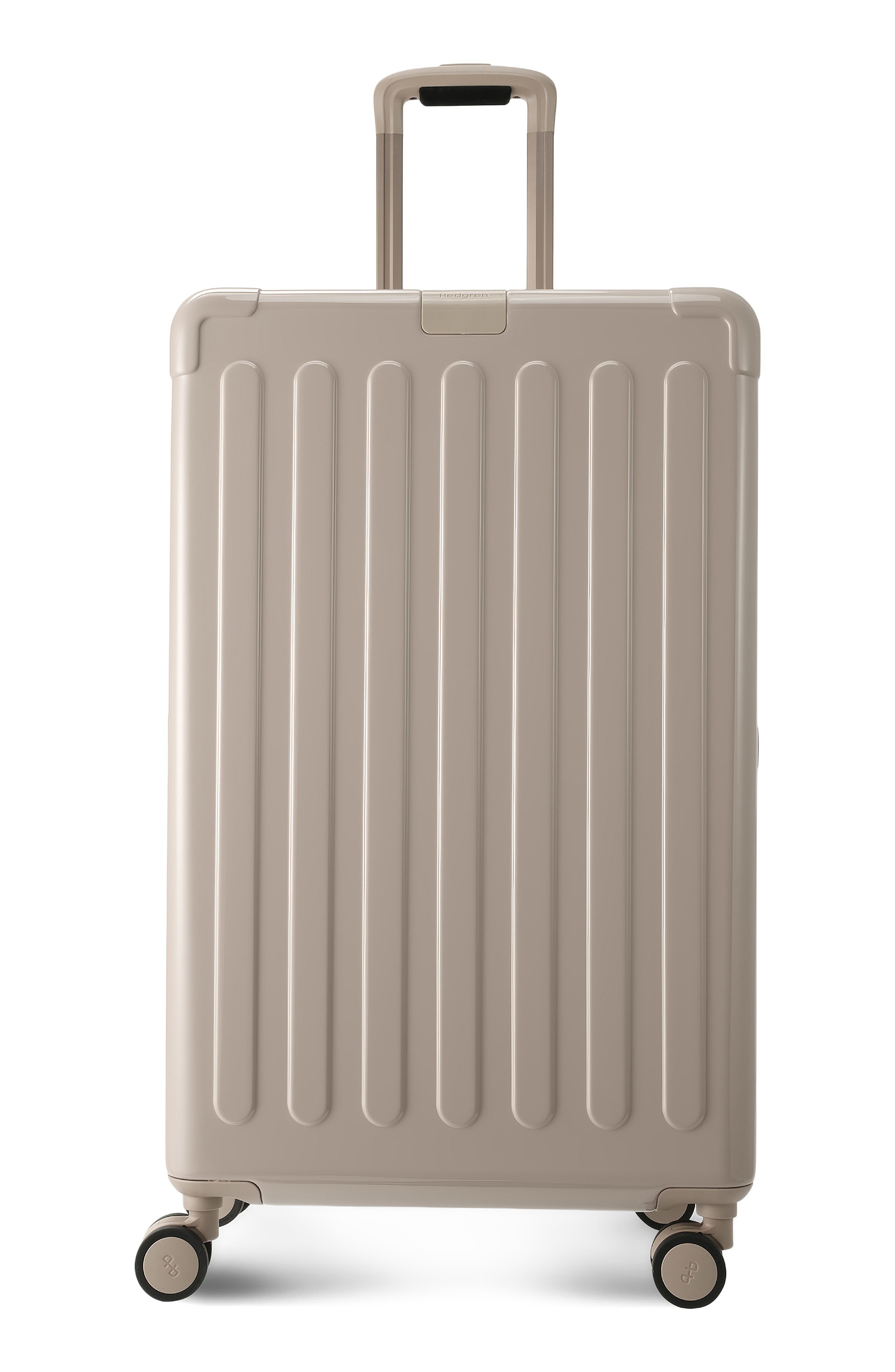 Hedgren Nostos Glossy Large Spinner Suitcase, Main, color, Sahara
