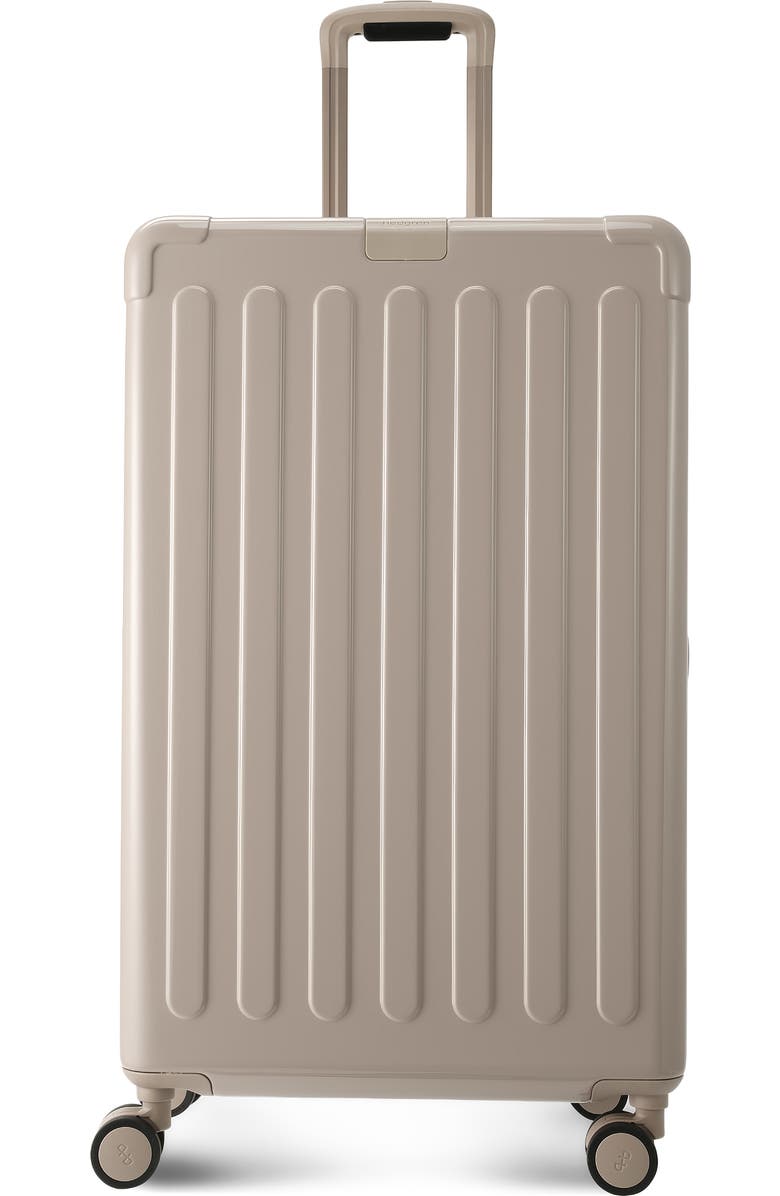 Hedgren Nostos Glossy Large Spinner Suitcase, Main, color, Sahara