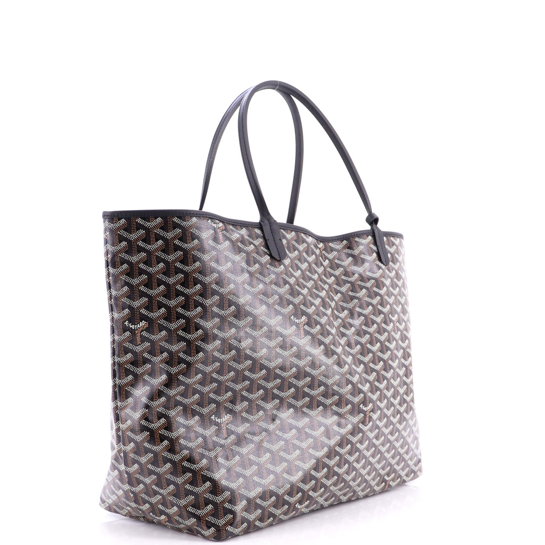 Pre-Owned Goyard Saint Louis Tote Coated Canvas GM, Alternate, color, Black