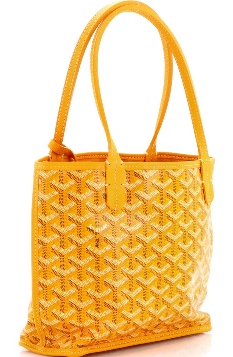 Pre-Owned Goyard Anjou Reversible Tote Coated Canvas Mini, Alternate, color, Yellow