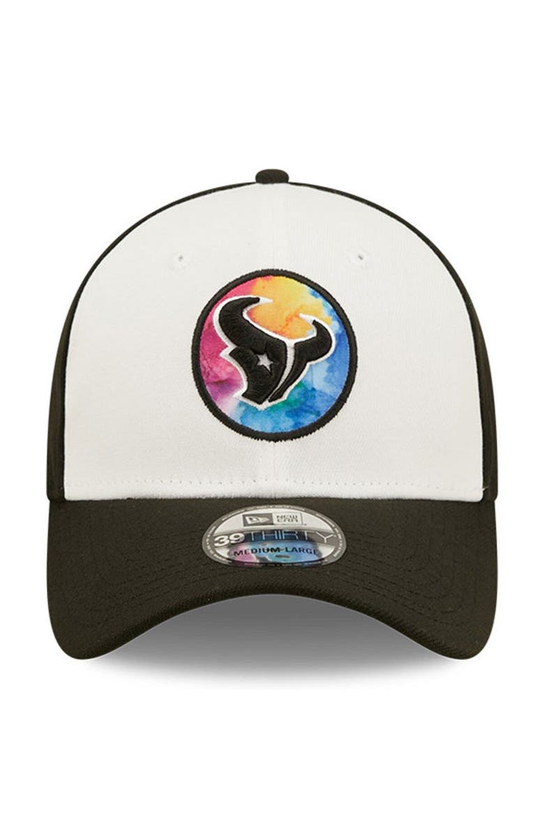 New Era Men's New Era White/Black Houston Texans 2022 NFL Crucial Catch 39THIRTY Coaches Flex Hat, Alternate, color,