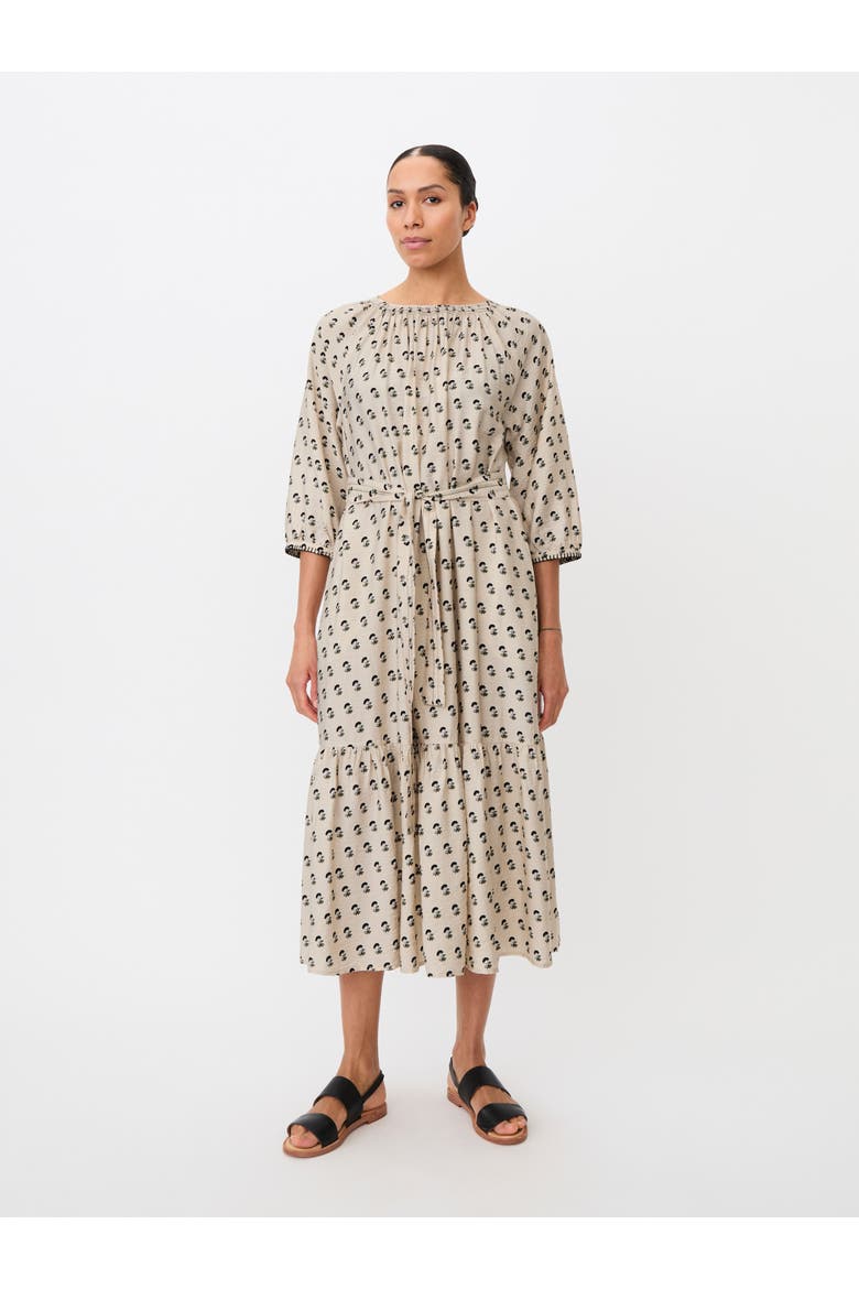 Gathered Neck Midi Dress, Main, color, Olivine